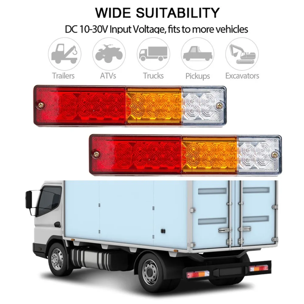 

2pcs 12V 20LED Car Truck Rear Tail Light Turn signal light Reversing light for trailers trucks Trailer utes boat caravans