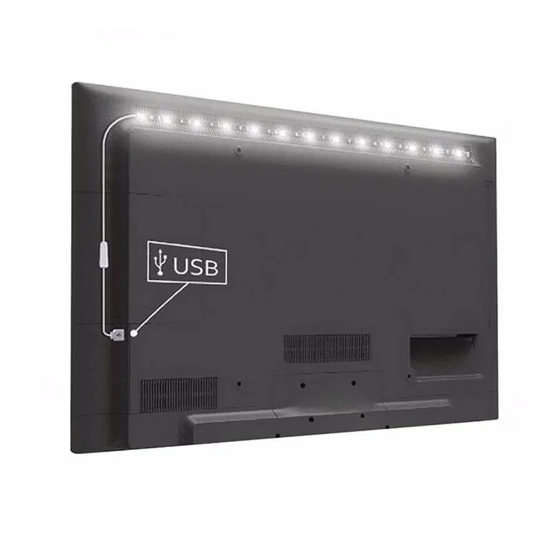 5 В USB светодиодный 5050 RGB 1 м 2 черный PCB ТВ фон Гибкая световая лента с 17Key RF