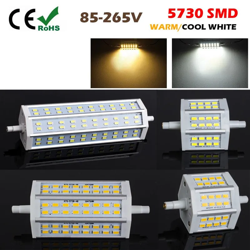 Приглушаемая Светодиодная лампа R7S 15 Вт 25 SMD5730 78 мм J78 118 J118 сверхъярсветодиодный