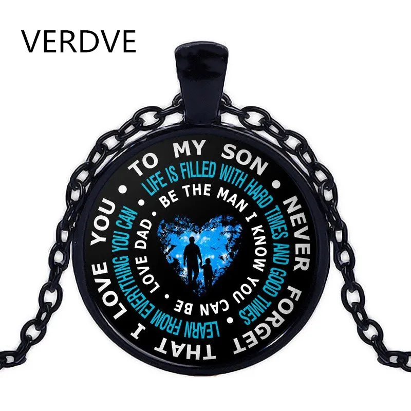 2018 New Father And Son Necklace To My Son Never Forget That I Love You Neclace