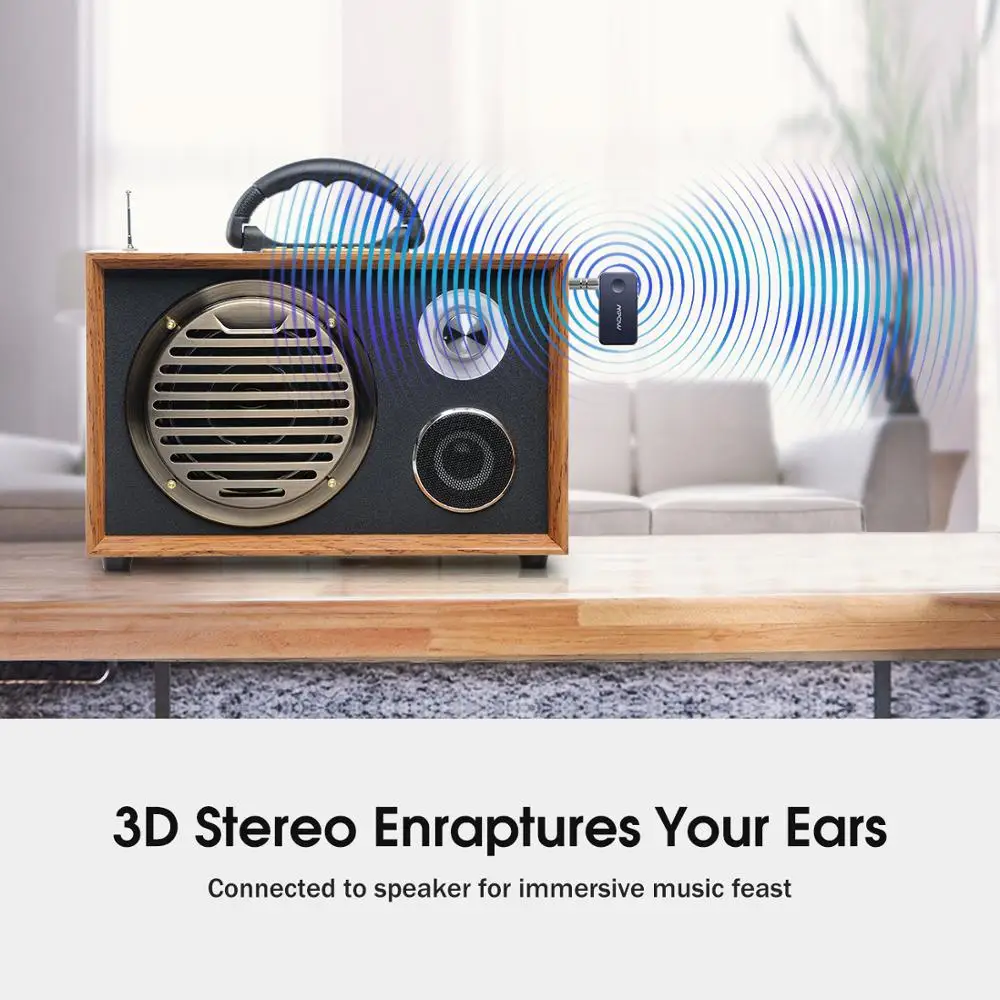 Mpow беспроводной Bluetooth 5 0 адаптер 3D объемный стерео Hifi аудио с 10 часами времени