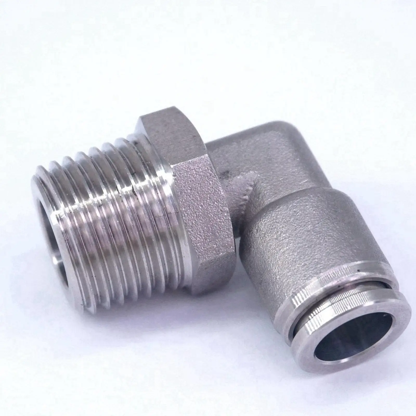 

Tube OD 10mm*1/2"BSP Quick Connector Fittings 304 Stainless Steel Male Elbow Pneumatic Connector