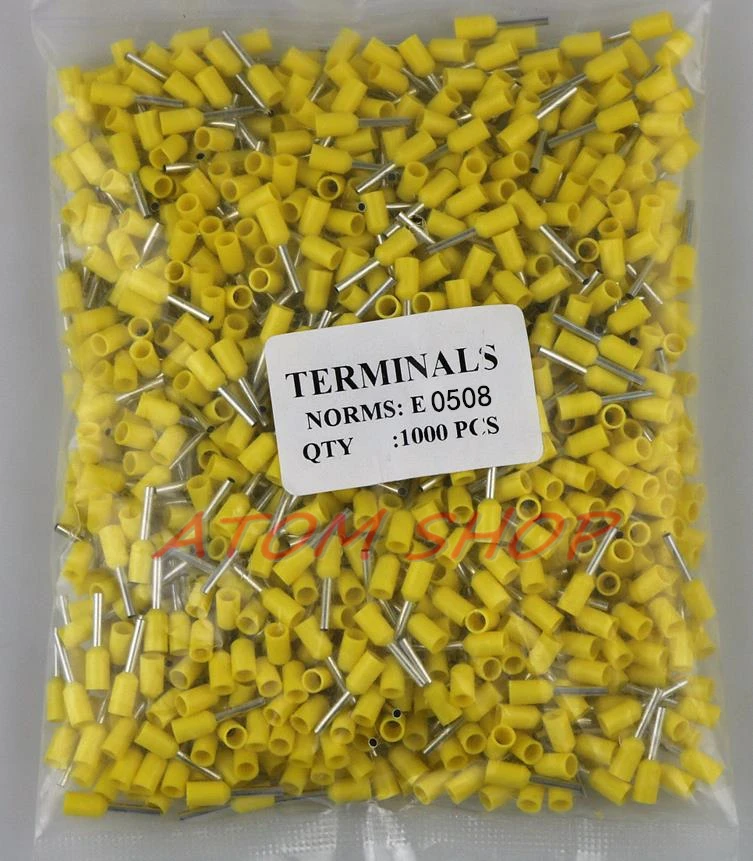 100 шт. E6010 E6012 E6018 6.0mm2 изолированный наконечник наконечника Соединительный шнур контактный Конец Обжимной клеммы