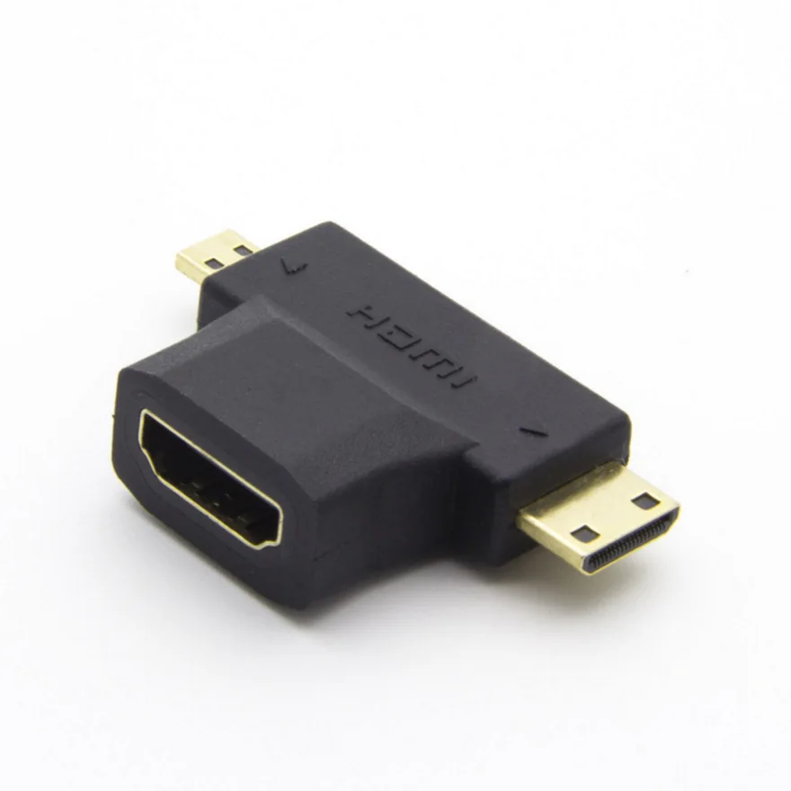 Мини кабель 3 в 1 Micro HDMI штекер гнездо 4|Компьютерные кабели и разъемы| |