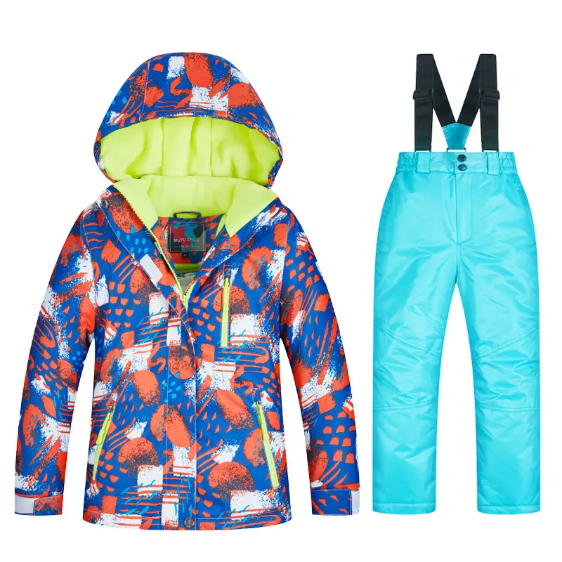 Новинка 2018 водонепроницаемые детские лыжные костюмы супер теплая зимняя куртка