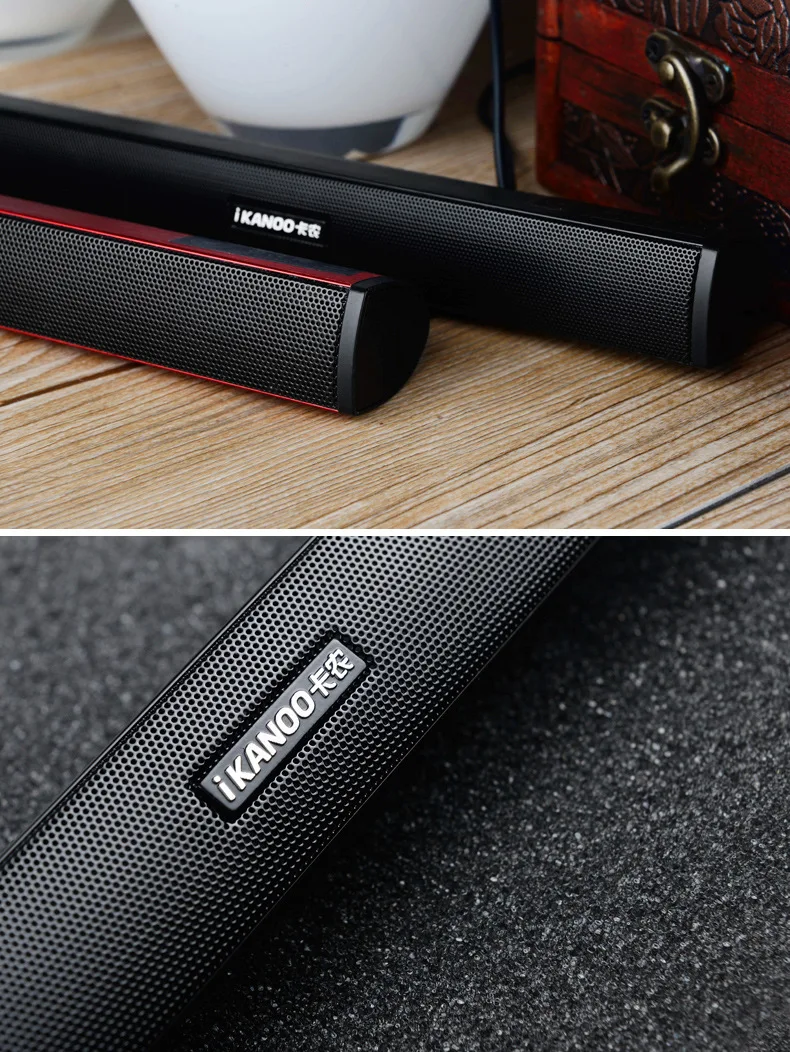 IKANOO Лидер продаж портативный ноутбук/компьютер/ПК динамик сабвуфер USB Саундбар звуковая панель палка музыкальный плеер динамик s для планшета