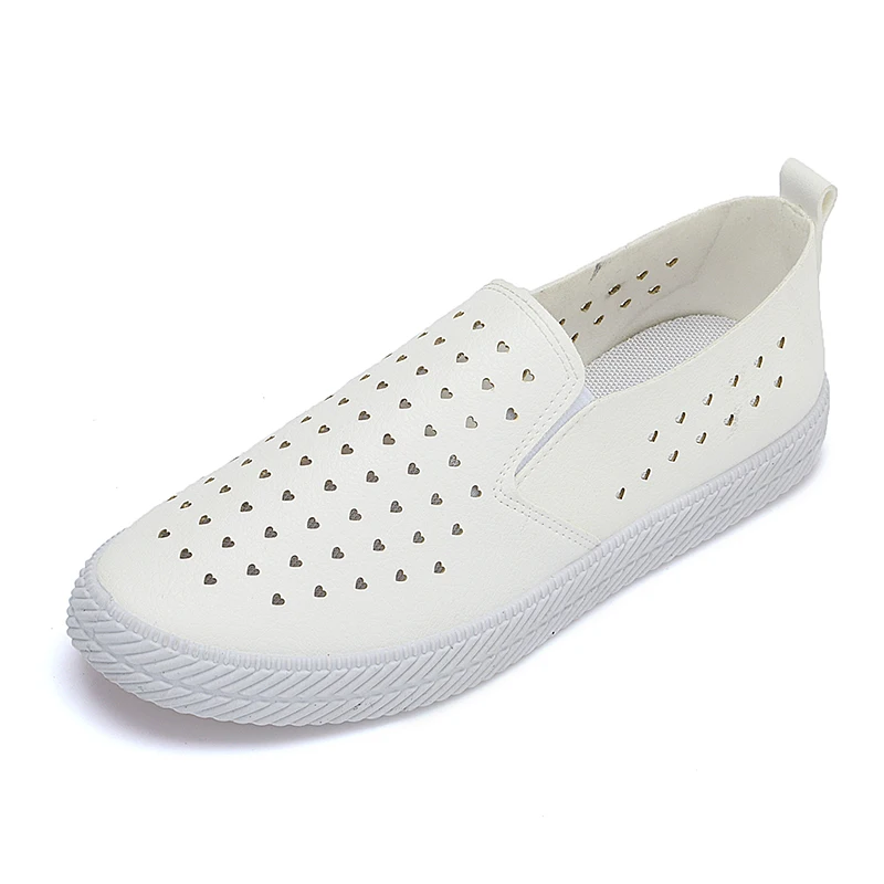 Cresfimix zapatos de mujer Женские модные белые дышащие слипоны на плоской подошве удобные