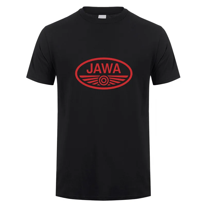 Black Футболка Jawa, топы, новая летняя мода, короткий рукав, хлопок, JAWA, мотоцикл, футболка, DS-067 - Цвет: Black