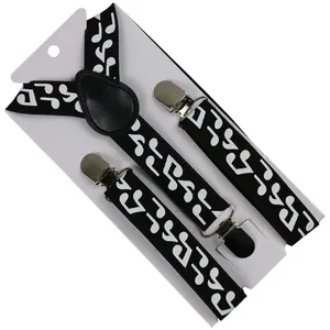 Подтяжки HUOBAO детские с Y-образной спинкой, шириной 2,5 см, с музыкальными нотами