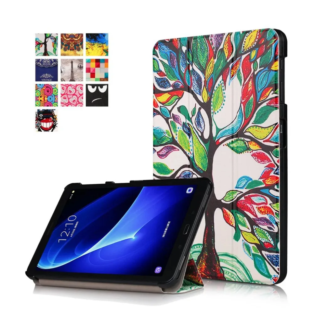Для Samsung Galaxy Tab A 10 1 T585 T580 чехлы для планшетов цветные окрашенные искусственная