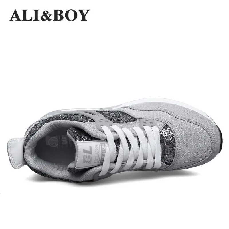 ALI &amp BOY/Демисезонные ботильоны обувь для бега женская спортивная увеличивающая