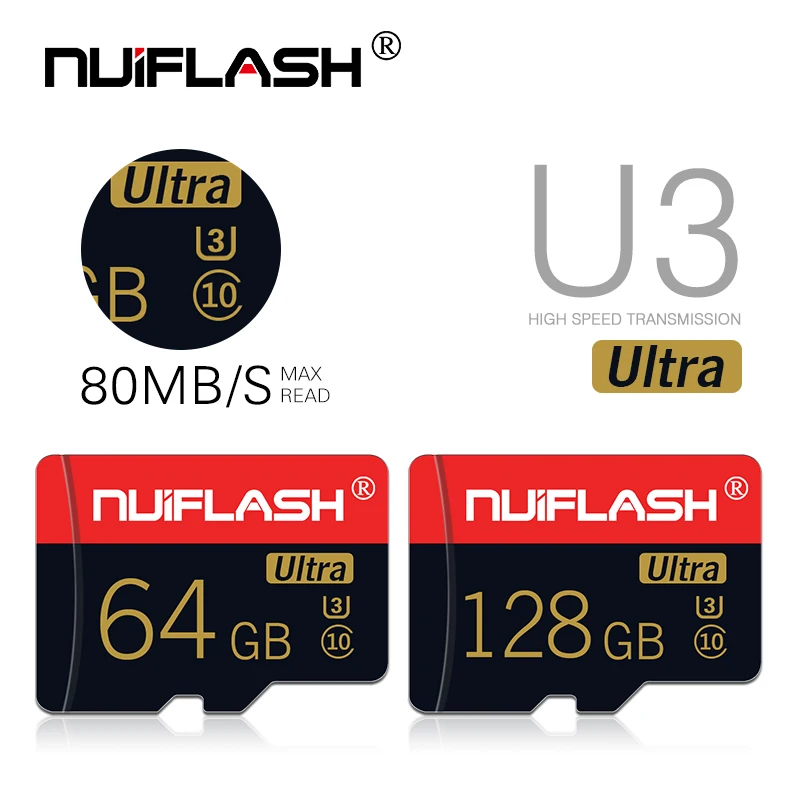 Оригинальная карта Micro SD Transcend SDXC 64 Гб 128 ГБ высокоскоростная памяти C10 32 16