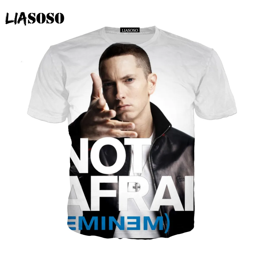 Футболка LIASOSO Eminem для музыкальных выступлений чтения рэпа мужчин и женщин