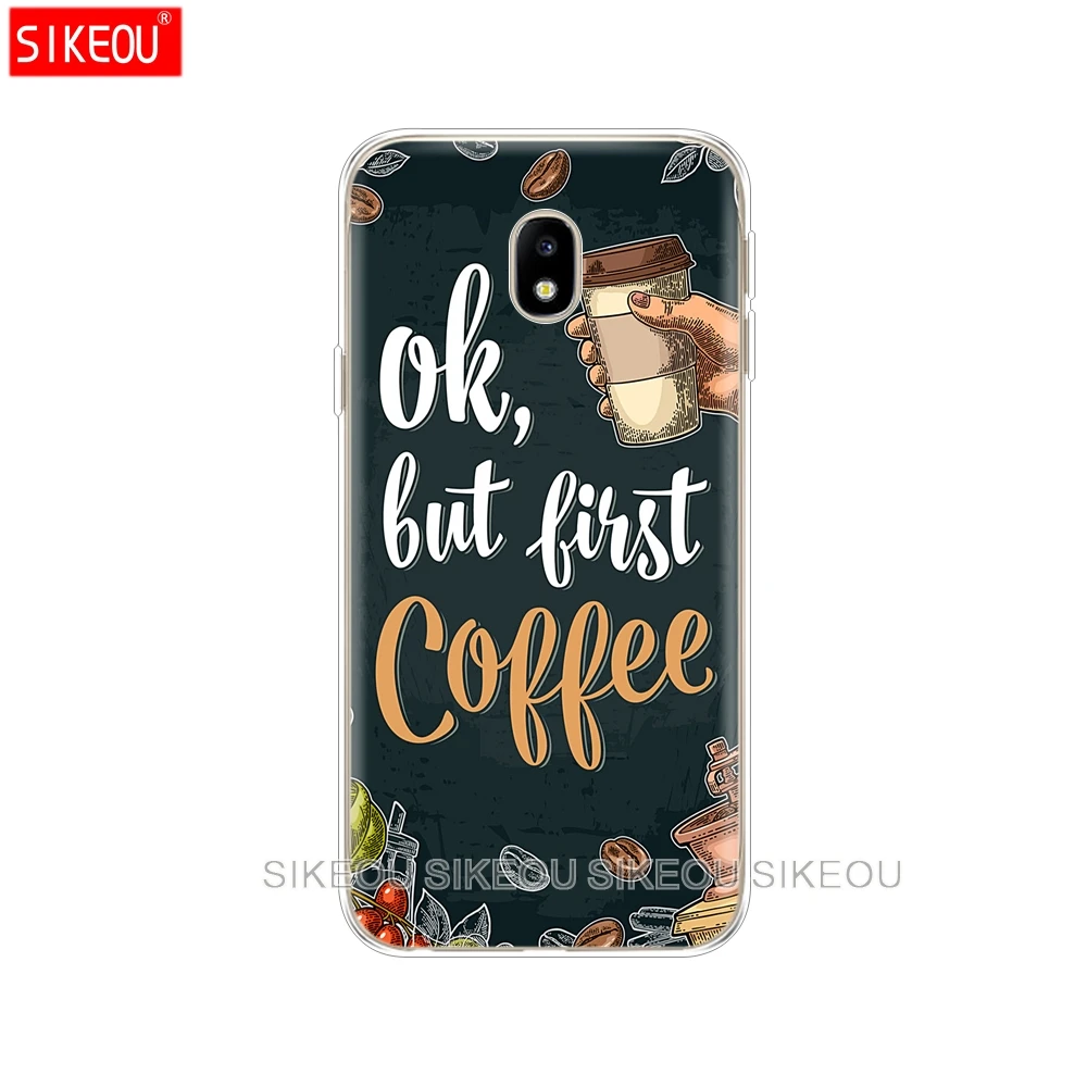 Силиконовый чехол для телефона Samsung Galaxy J3 J5 J7 2017 J330 J530 J730 PRO j2 2018 Ok But First Coffee Book |
