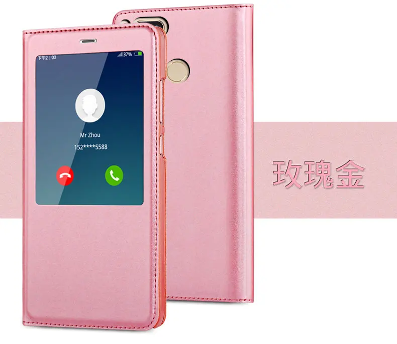 xiaomi mi A1 Case high quality PU Leather Smart Flip Cover For 5x mi5x with View Window |