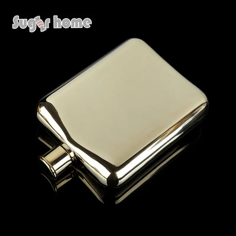 Mealivos модное золото 6 унций 304 нержавеющая сталь фляжка на бедро спирт ликер виски