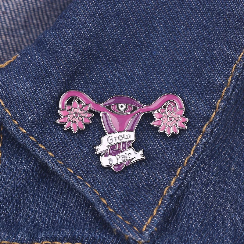 Расти пара эмаль булавки матки Феминистская бейджи нашивки и брошь для женщин
