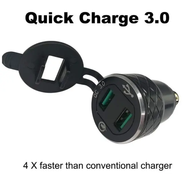 Зарядное устройство из алюминиевого сплава Quick Charge 3 0 Dual USB для мотоциклов BMW Triumph