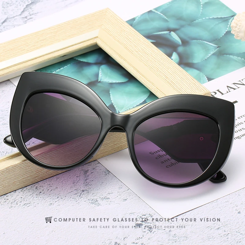 Женские солнцезащитные очки AOOFFIV Винтажные Солнцезащитные кошачий глаз в оправе