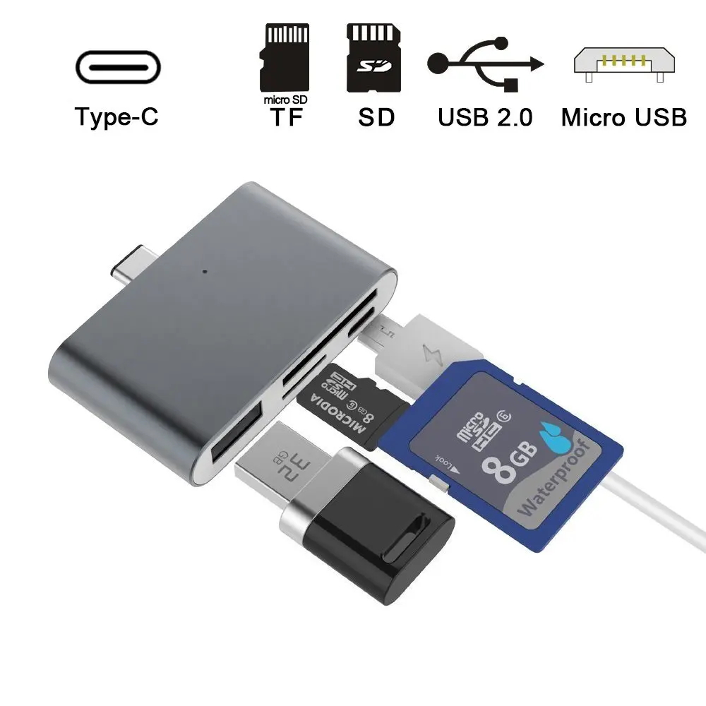 Кардридер USB 3 0 1 Type C кардридер mini для телефонов на базе Android TF OTG | Электроника
