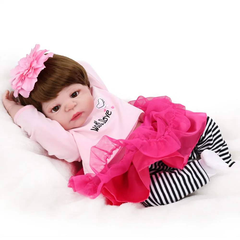 DOLLMAI оригинальная 55 см силиконовая кукла для девочки bebe Кукла reborn Baby doll boneca corpo de