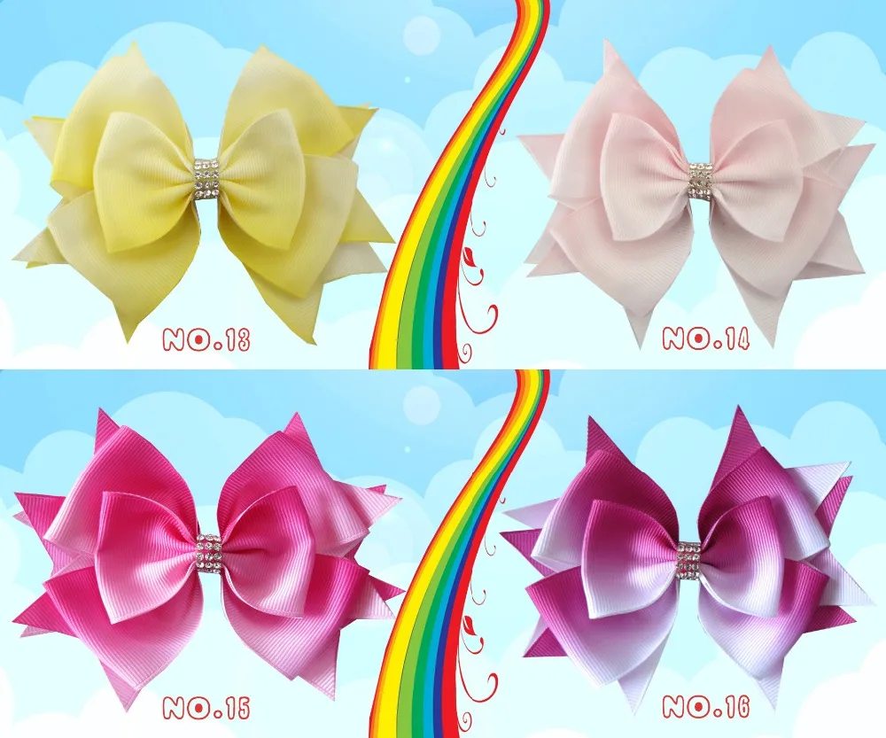 50 BLESSING Good Girl Boutique 3 5 &quotНовая Радужная стильная заколка для волос с бантом|bow clip|hair