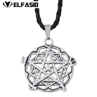 mens boys silver celtic pentagram star pewter pendant with 24 choker necklace wholesale jewelry lp214
