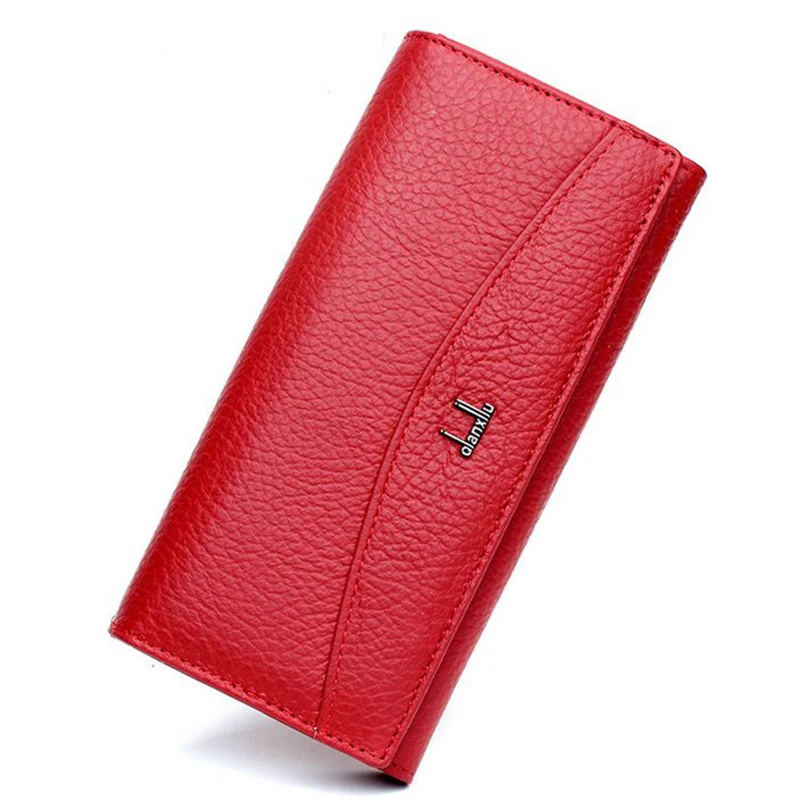 Hot Sale! Genuine Leather Purse Women Wallets Brand OL Brief Cowhide Lady Clutch Bag Business Card Holder Coin | Багаж и сумки