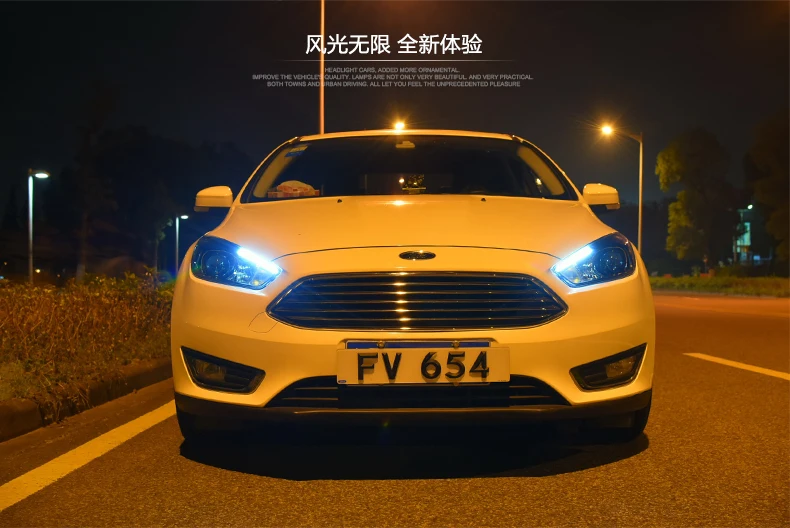 Автомобильный стильный головной фонарь для Ford Focus 3 светодиодный фонарь для focus ST style светодиодный DRL H7 Hid вариант Angel Eye Bi Xenon луч