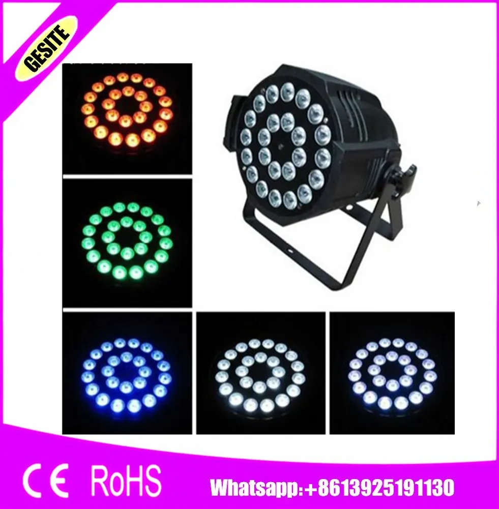 

16PCS/lot LED Par 24x18W RGBWA+UV 6in1 LED Par Can Par led spotlight dj projector wash lighting stage lighting