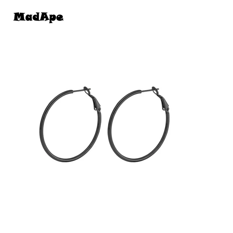 Классические модные элегантные большие серьги-кольца MadApe женские