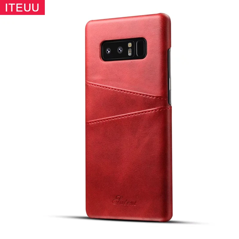 

ITEUU New Retro Leather Case for Samsung Galaxy Note 8 Cases Card Slot High Quality Luxury Back Cover for Samsung Note 8