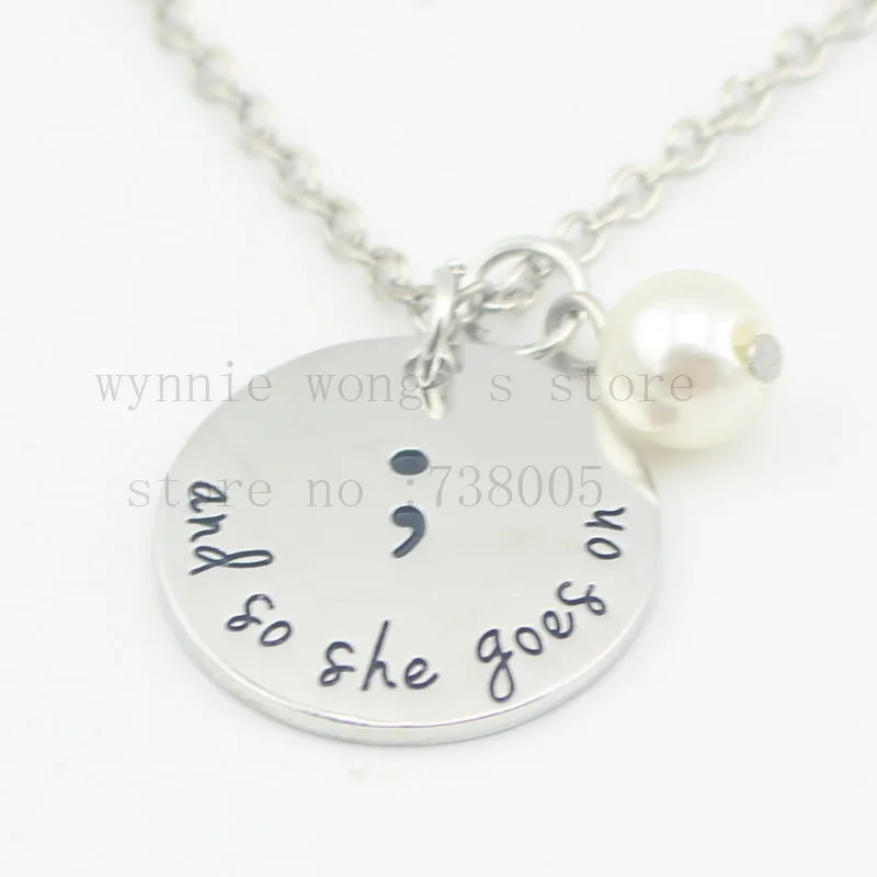 Ручная штампованное ожерелье с надписью It Going и On | Украшения аксессуары