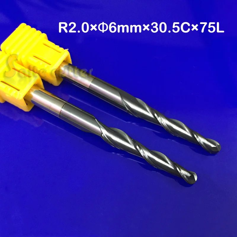 2 шт./лот HRC55 R2mm вольфрамовые твердосплавные конические конусные фрезы с