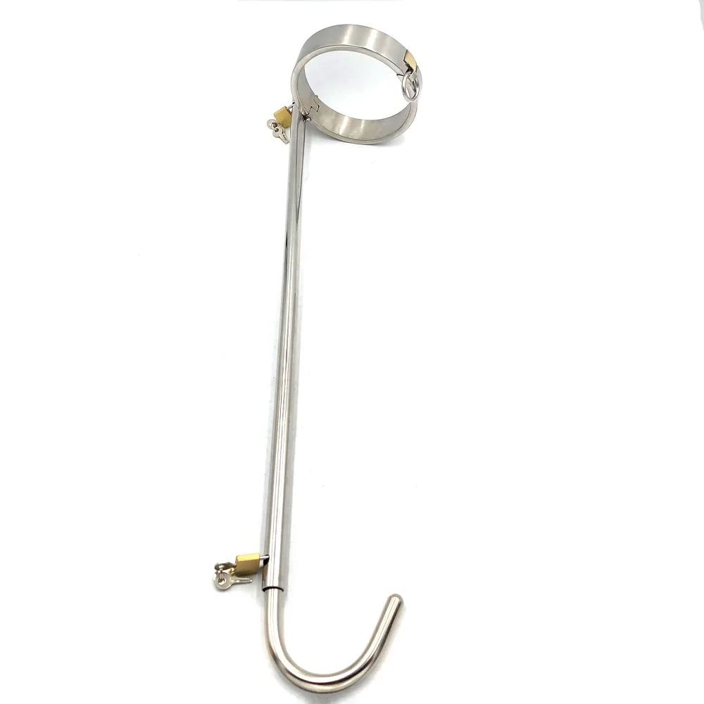 Stainless steel metal BDSM bondage collar anal hook butt plug slave lock restraint SM erotic Sex toy for couple game | Красота и