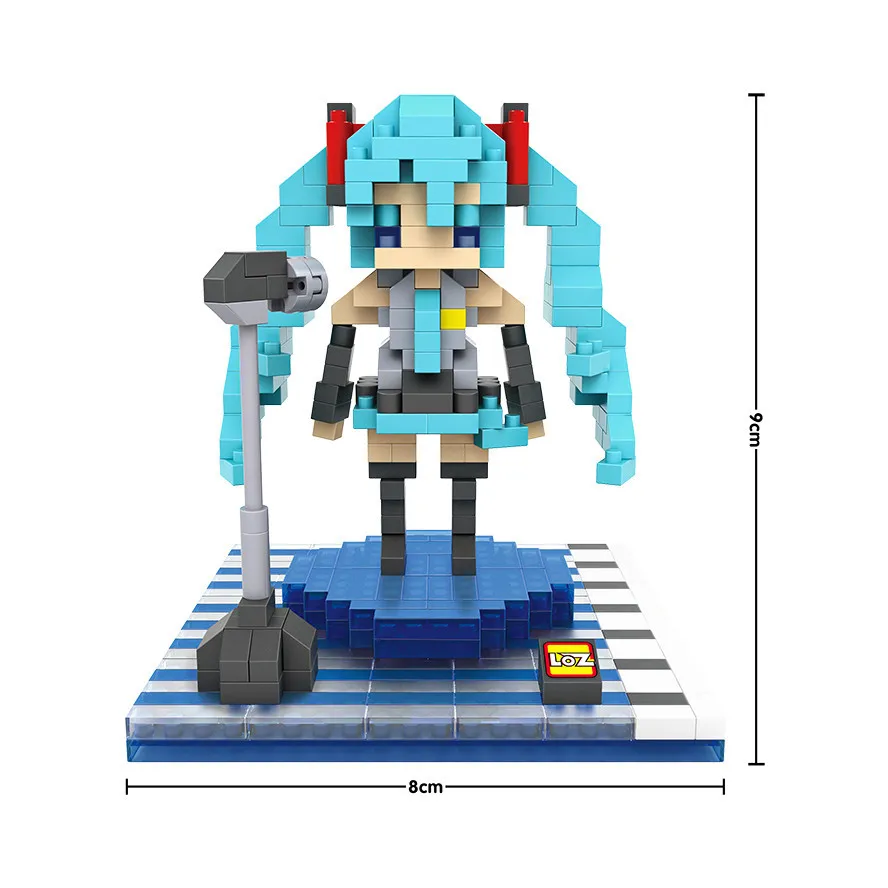 LOZ Mini Blocks Cartoon building Bricks Anime brinquedos Model HATSUNE MIKU Educational Kids toys Girls Present 9534-9535 | Игрушки и