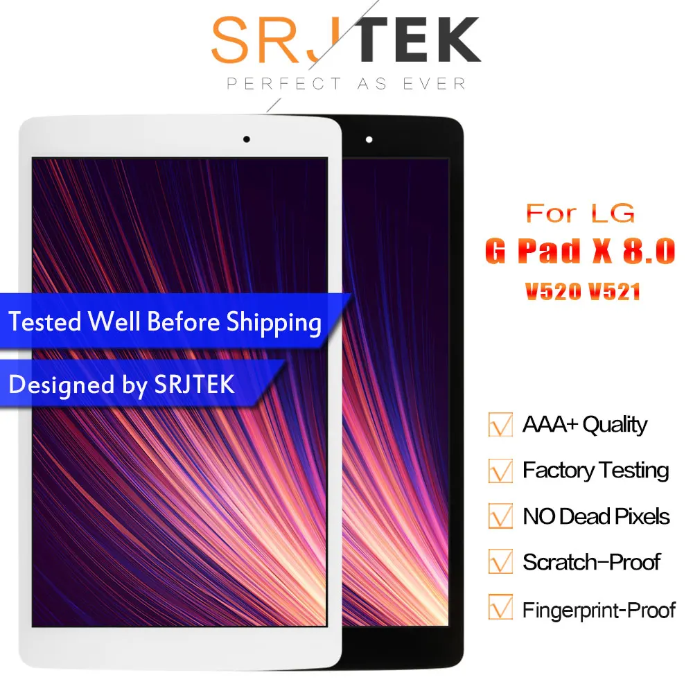 ЖК дисплей Srjtek в сборе для LG G PAD X 8 0 дюймов V520 V521 матричный сенсорный экран