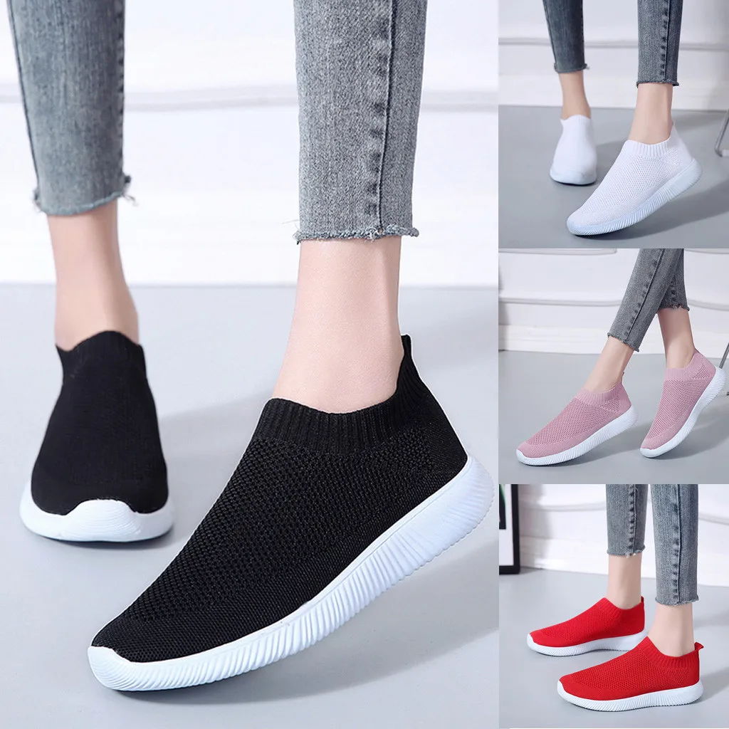 Женские кроссовки для бега дышащие сетчатые спортивные туфли уличная легкая