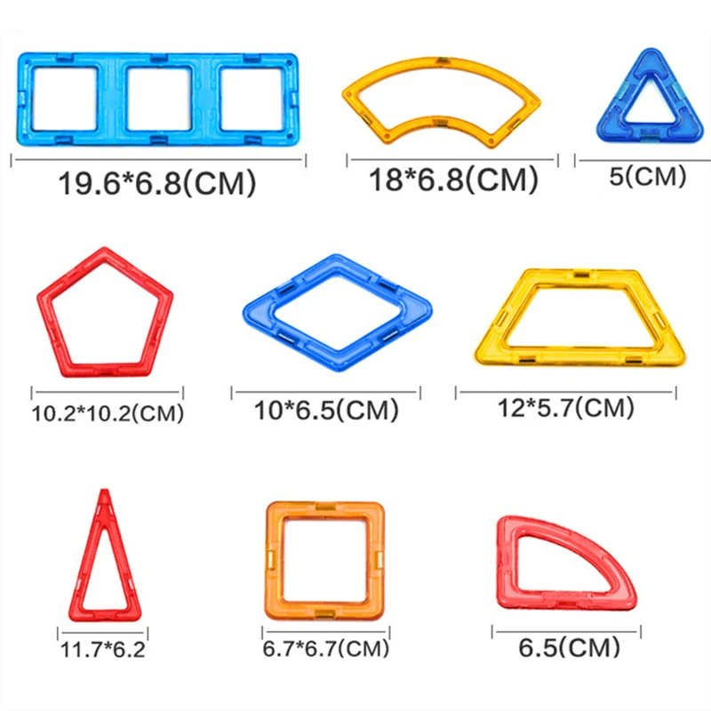 

Vavis Tovey Big Building Blocks Triangle Square Brick designer Enlighten Bricks Magnetic Toys Free Stickers Gift