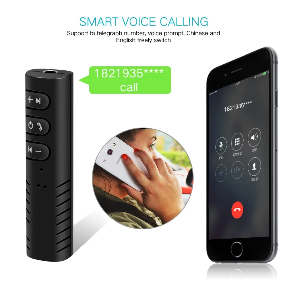 Универсальный мм 3 5 разъем Bluetooth автомобильный комплект Hands free Музыка Аудио