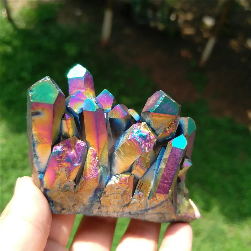 Радуга Титана аура Кристалл Кластер Радужный кварц кластер Рейки Исцеление и