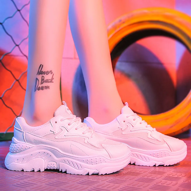 Женские кроссовки на платформе повседневные из Вулканизированной Ткани дышащие