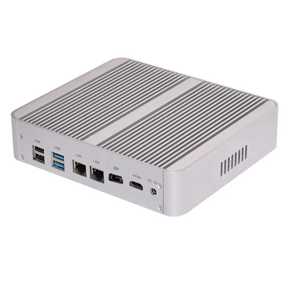 4K безвентиляторный мини ПК настольные компьютеры Windows 10 Pro/Linux Intel Core I5 7260U [HUNSN BM17L]