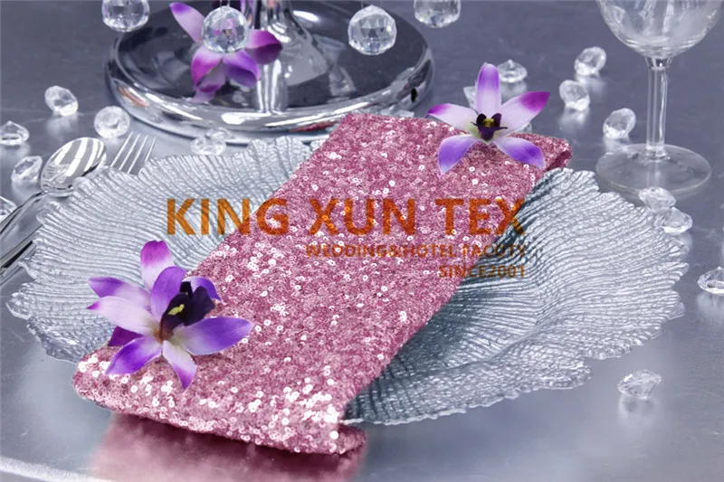 Gold Silver Sequin Table Napkin Table Cloth Napkins For Wedding Event Party Decoration