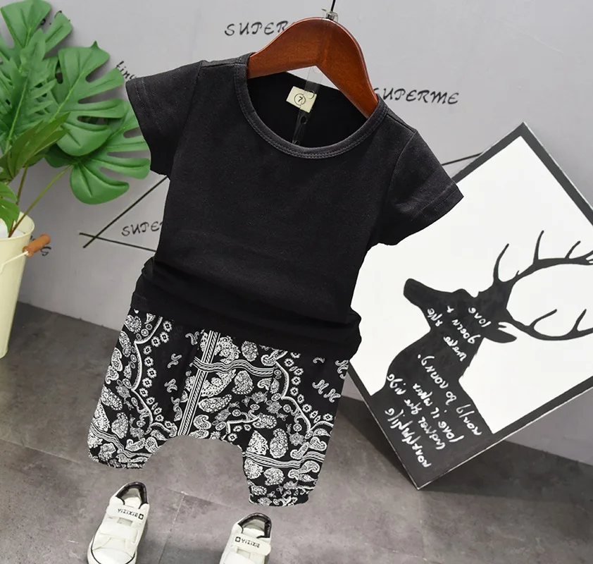 Лето 2019 Детская футболка с короткими рукавами и надписью на спине для мальчиков +