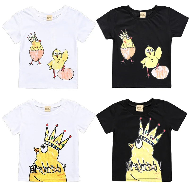 OUTBENE/хлопковая футболка с короткими рукавами для детей и мальчиков тонкая