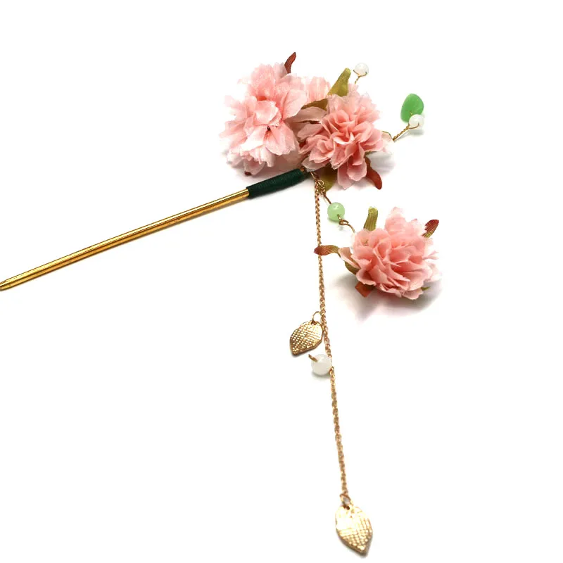 Этнические розовые свадебные кружевные цветочные серьги палочка для волос с