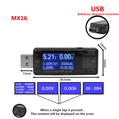 MX16 Модернизированный Version8/9/10 в 1 QC2.0 3,0 4-30 Ватт Электрический Мощность USB Ёмкость Напряжение тестер Измеритель величины тока монитор вольтметр Амперметр - Цвет: MX16