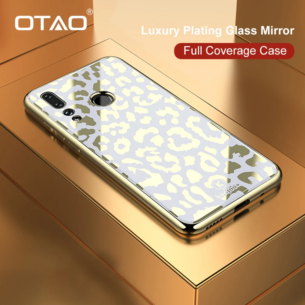 OTAO стеклянный чехол с леопардовым принтом для huawei P20 P30 Pro mate 20 Lite, мягкий ТПУ чехол s, чехол для huawei Nova 4 3 3i