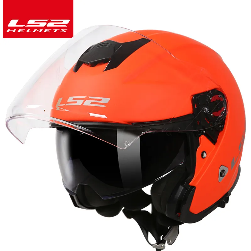 LS2 OF521 с открытым лицом moto rcycle шлем Двойные линзы гонки половина шлемы мотоциклетные шлем moto - Цвет: 7